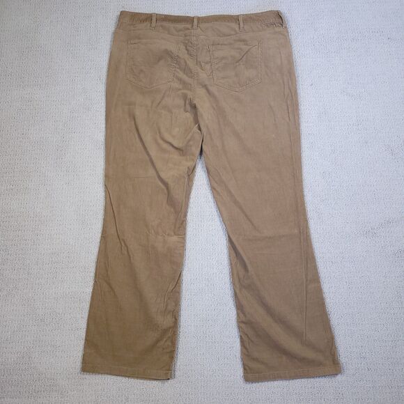Lands End Corduroy Pants Womens 20 WIDE Tan Brown Fit 2 - Picture 3 of 8